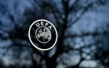 Logo der UEFA am Hauptsitz in Nyon am 28, Febraur 2020 (Bild: Fabrice Coffrini/AFP)
