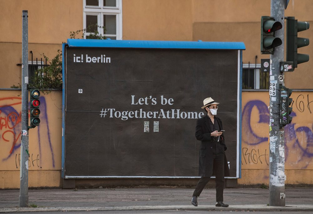 Berlin am 10. April (Bild: John MacDougall/AFP)