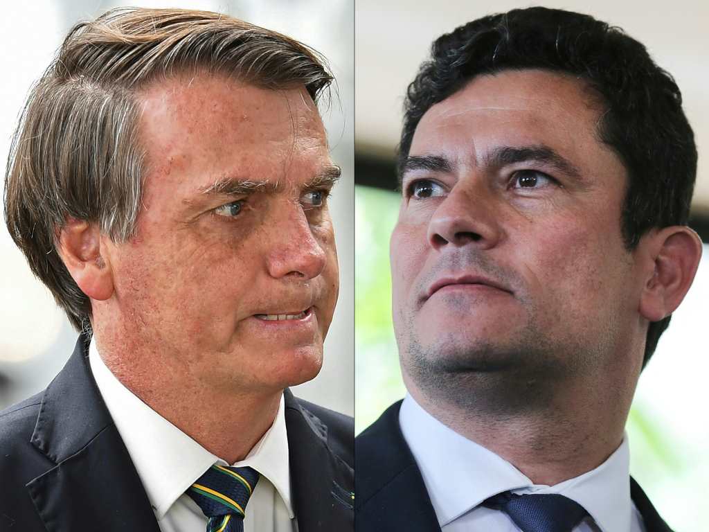 Jair Bolsonaro (links) und Sergio Moro (rechts) (Bild: Sergio Lima/AFP)