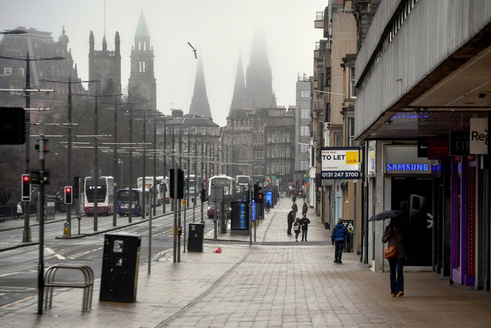 Coronakrise: Leere Straßen in Edinburgh