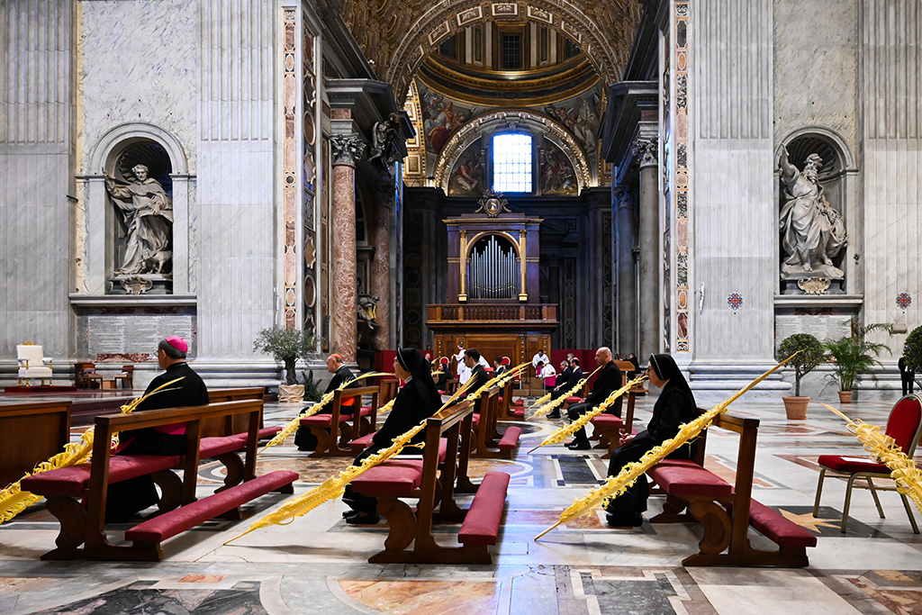 Palmsonntagsmesse im Vatikan (Bild: Alberto Pizzoli/AFP)