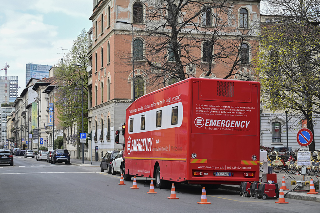 Mobiles Krankenhaus in Mailand