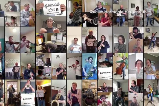 Online-Konzert der Harmonie Hergenrath (Bild: BRF Fernsehen)
