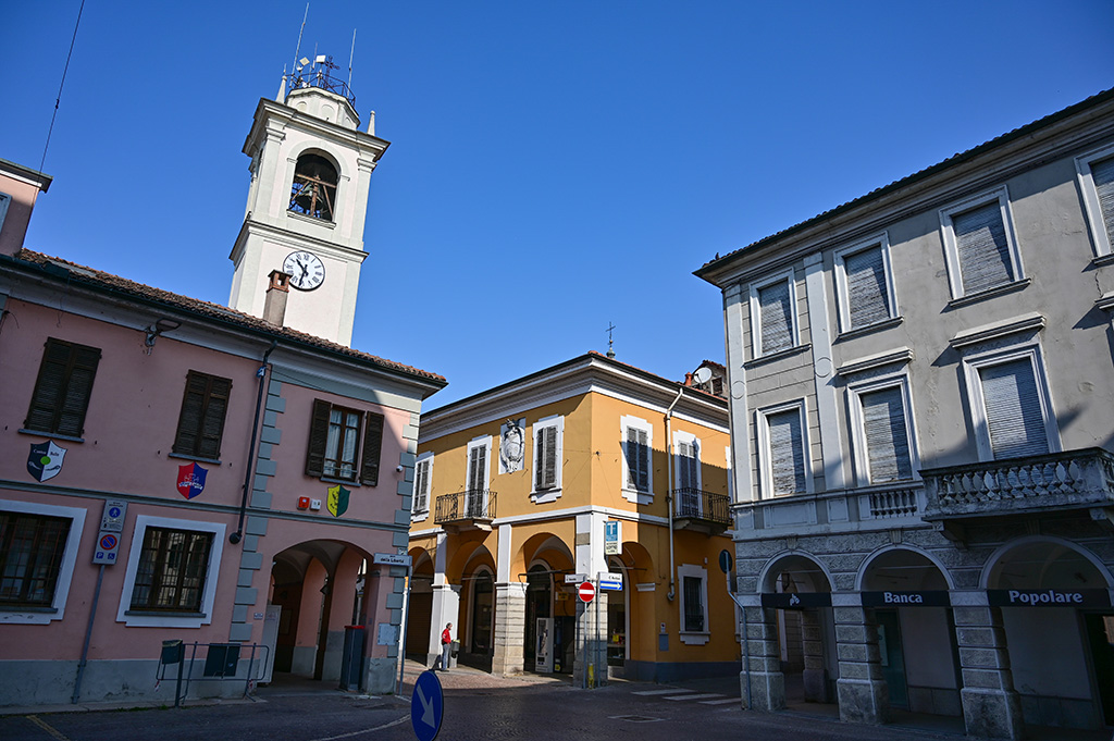 Verlassenes Stadtzentrum von Robbio in Norditalien (Bild: Miguel Medina/AFP)