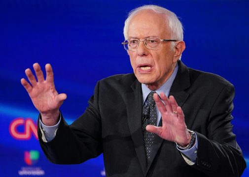 Bernie Sanders bei der TV-Debatte am 15. März (Bild: Mandel Ngan/AFP)