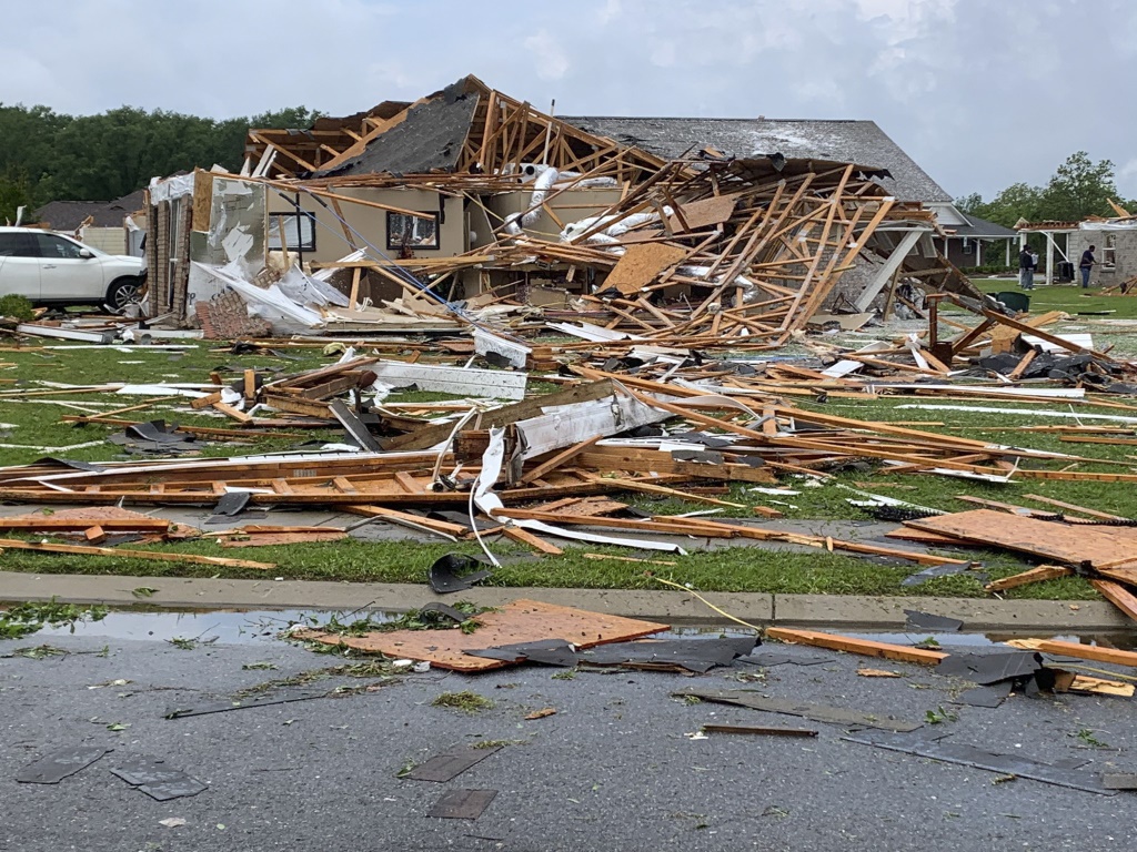 Schäden nach dem Tornado im Bundesstaat Louisiana (Bild: City of Monroe /AFP)