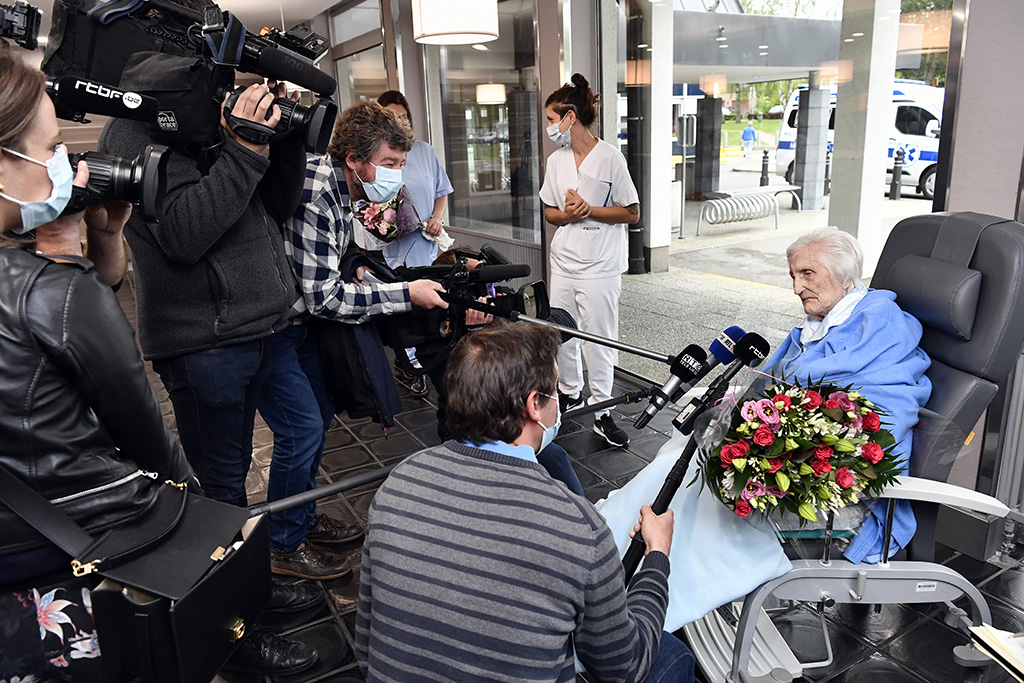 100-jährige Corona-Patientin aus Krankenhaus entlassen (Bild vom 29. April 2020: Eric Lalmand/Belga)