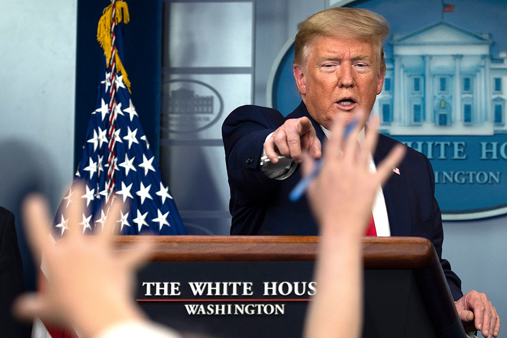US-Präsident Donald Trump bei einer Pressekonferenz im Weißen Haus (Bild: Jim Watson/AFP)