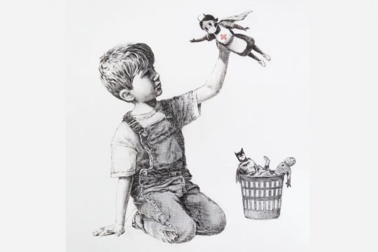 Banksy stellt Krankenschwester als Superheldin dar (Bild: Bansky Instagram/AFP)