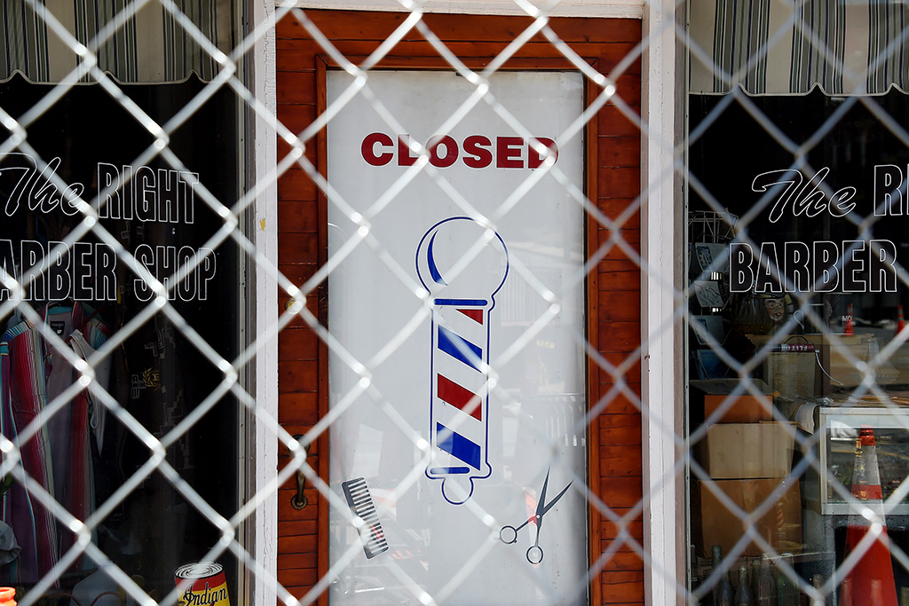 Geschlossener Barbershop in den USA