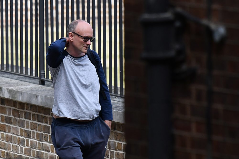 Dominic Cummings am 26.5. in der Downing Street in London (Bild: Justin Tallis/AFP)