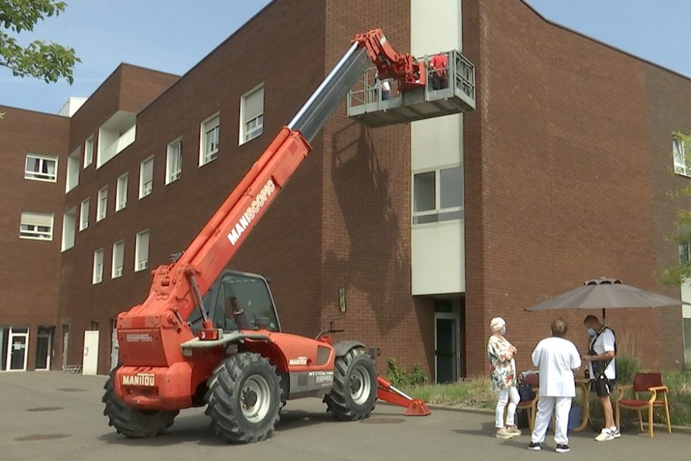 Besuch per Hebebühne