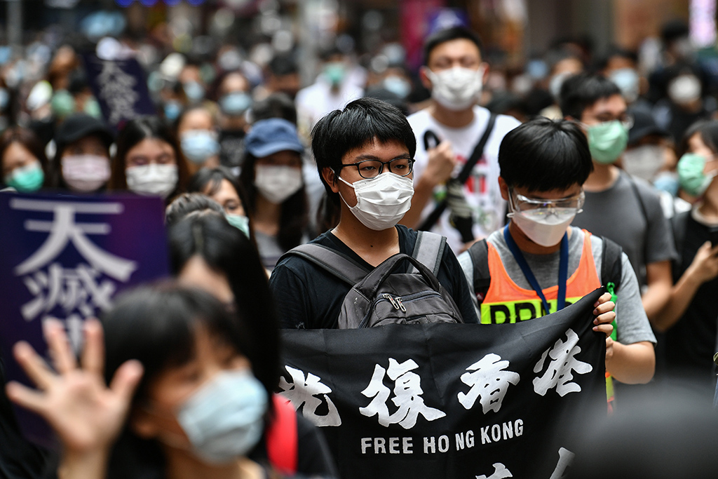 Proteste in Hongkong am 24. Mai (Bild: Anthony Wallace/AFP)