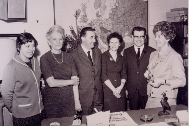 Irene Janetzky (r.) und ihr Brüsseler Team in den 1960er Jahren (Bild: BRF-Archiv)
