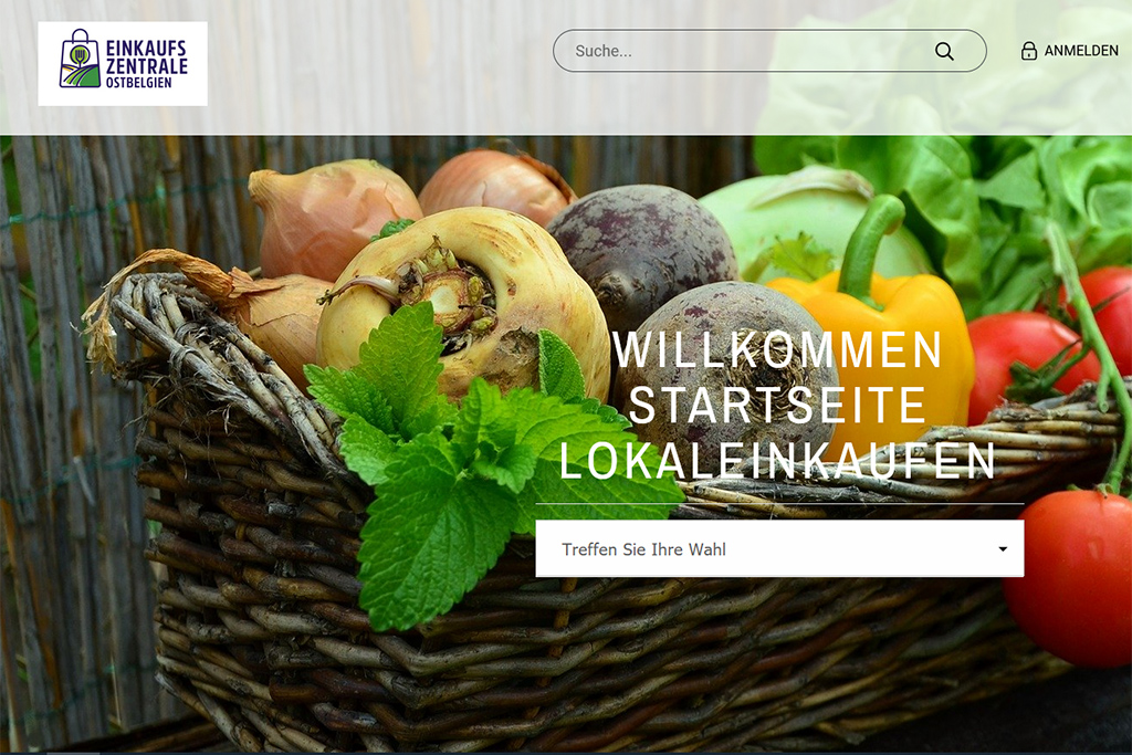 Die Startseite von lokaleinkaufen.be (Screenshot)