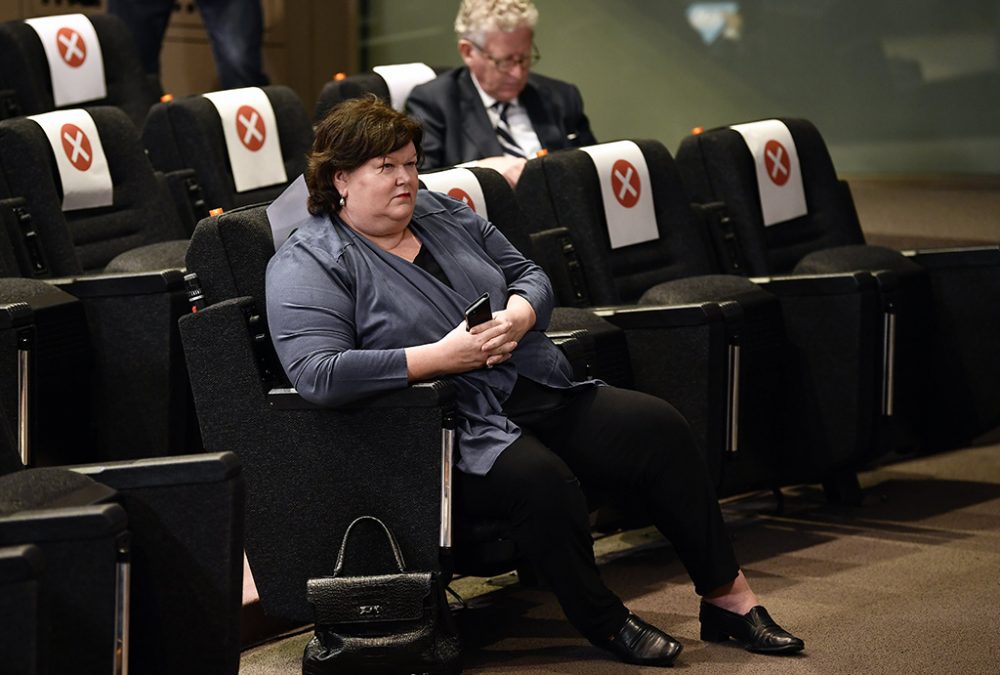 Pressekonferenz des Nationalen Sicherheitsrates am 13. Mai (Bild: Eric Lalmand/Belga)