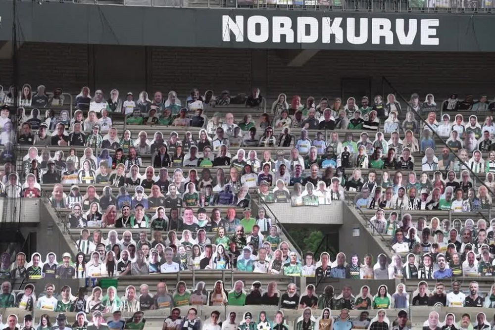 Pappaufsteller im Borussia-Park (Bild: Borussia Mönchengladbach)