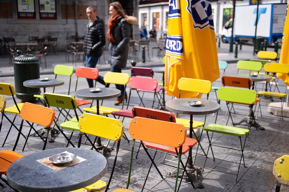 Leere Terrasse in Brüssel (Illustrationsbild: Marise Ghyselings/Belga)