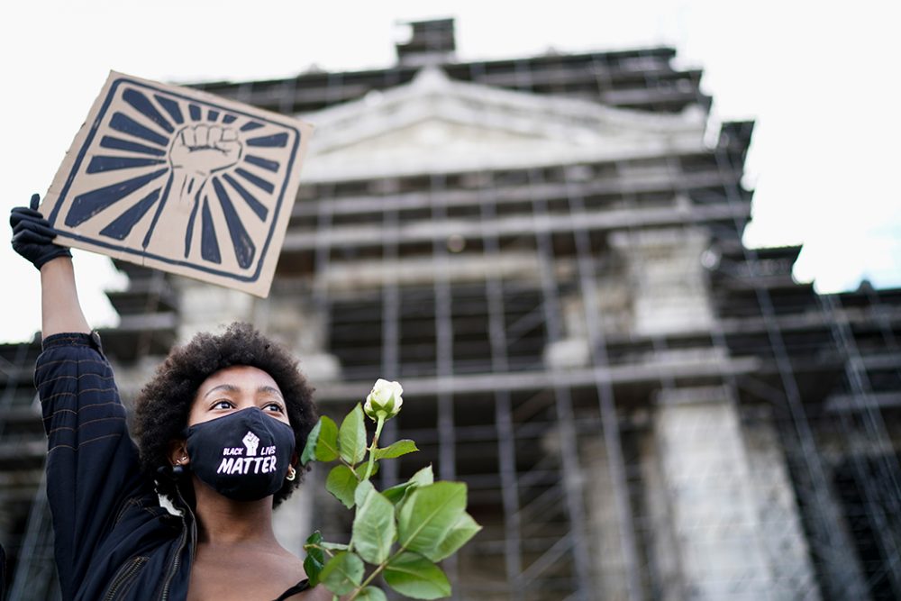 "Black Lives Matter": Anti-Rassismus-Protest in Brüssel am 7. Juni (Bild: Kenzo Tribouillard/AFP)