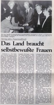 Frauenwahlrecht (Archivbild: GrenzEcho)