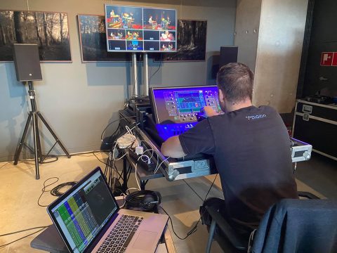 Vorbereitungen zu "Back to the Stage" 2 im Alten Schlachthof (Bild: Julia Slot/BRF)