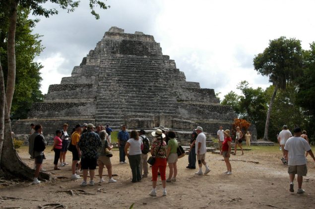 Maya-Ausgrabungsstätte in Chakanbakan, Mexico