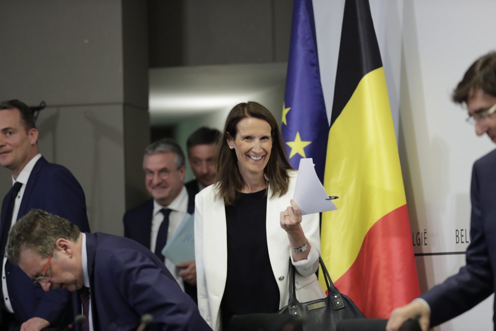 Pressekonferenz im Anschluss an den Nationalen Sicherheitsrat (Bild: Olivier Hoslet/Belga)