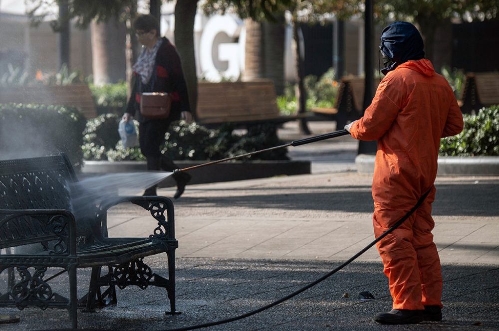 Chiles Hauptstadt Santiago am 10. Juni (Bild: Martin Bernetti/AFP)