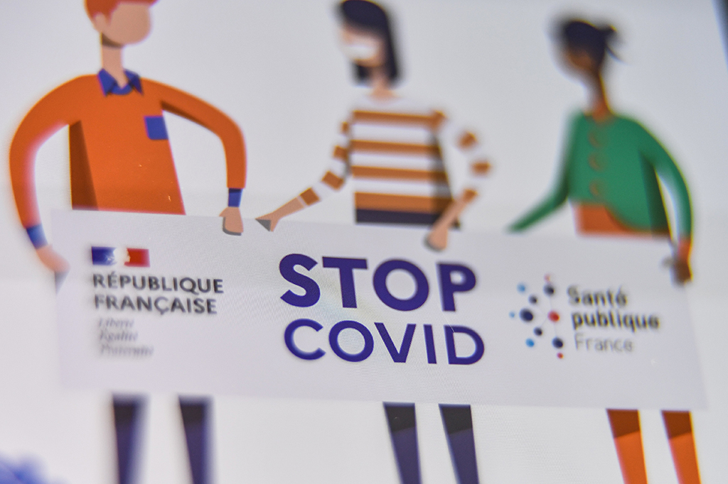 Frankreichs Coronavirus-Warn-App "StopCovid" (Archivbild: Denis Charlet/AFP.)