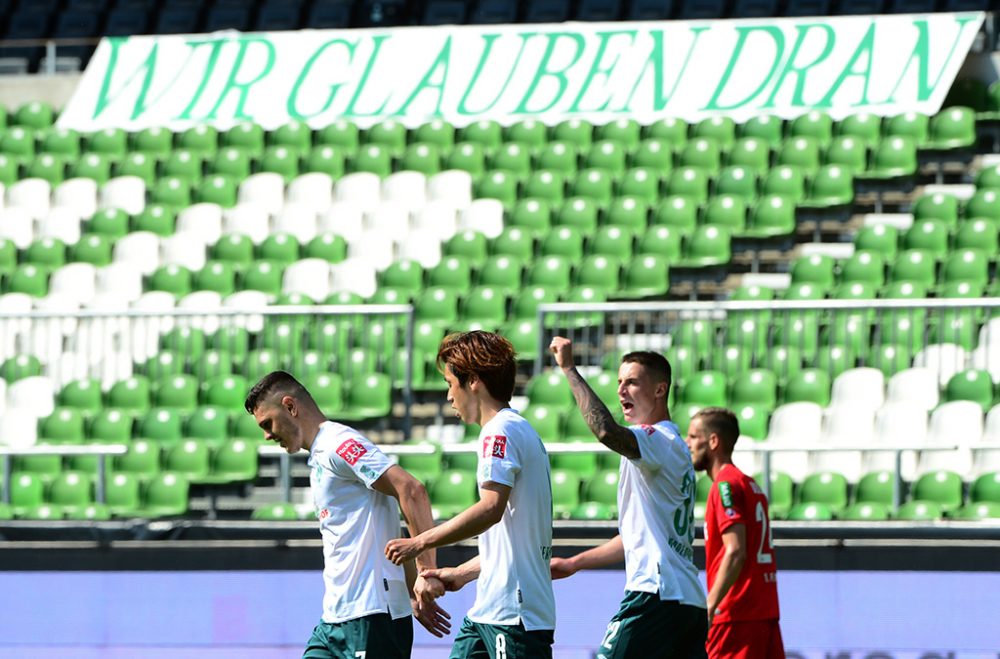 Werder Bremer schlug den 1. FC Köln mit 6:1 (Bild: Patrik Stollarz/Pool/AFP)