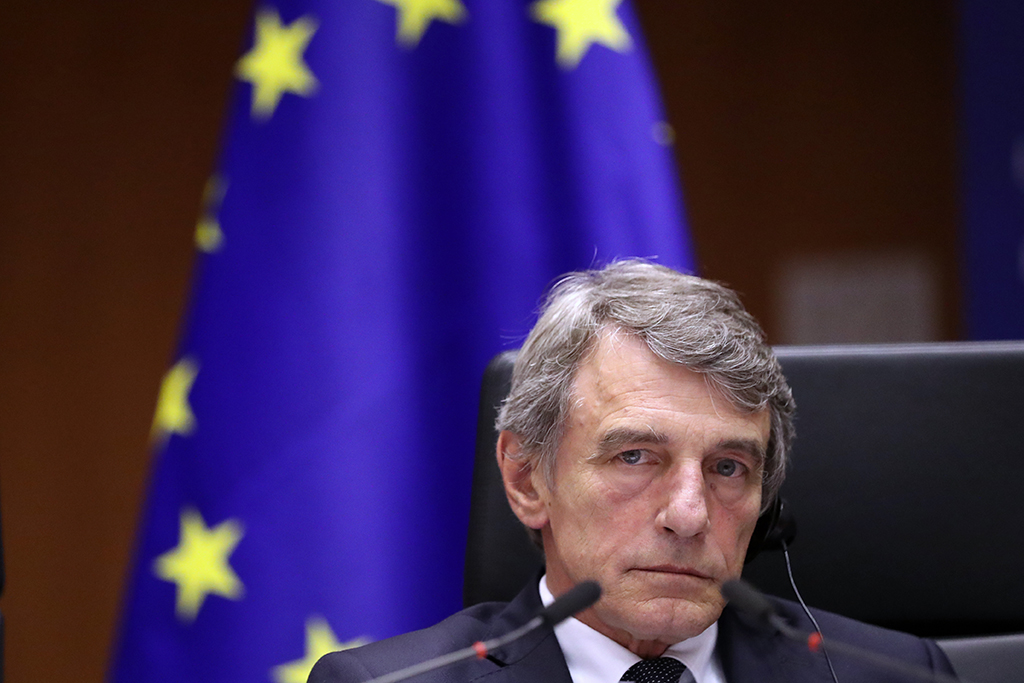 Der Präsident des Europäischen Parlaments, David Sassoli (Bild: Yves Herman/Pool/AFP)