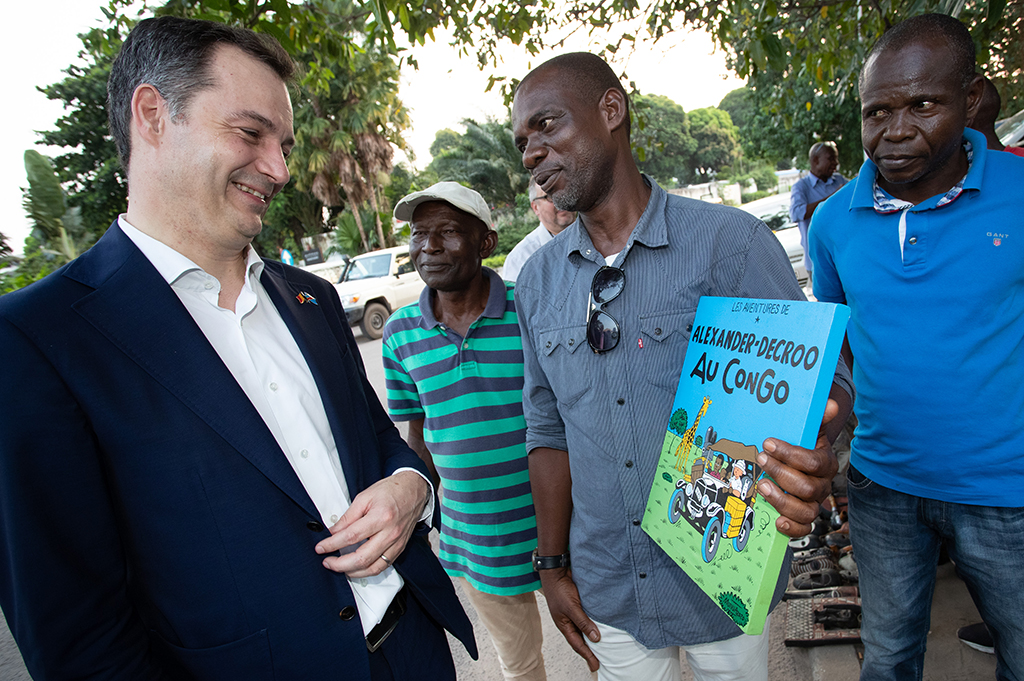 Vizepremier Alexander De Croo bei dem Besuch im Kongo im Februar (Bild: Benoît Doppagne/Belga)