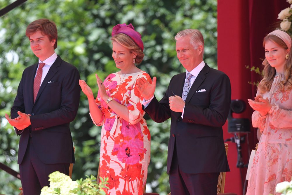 König Philippe und Familie bei Nationalfeiertag