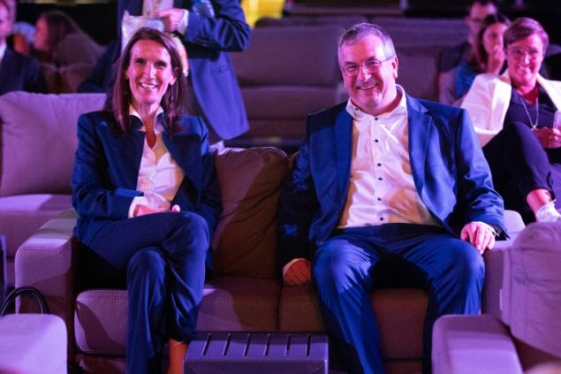 malmedy Eröffnung von Pop'up Mills in Malmedy, Premierministerin Wilmès und Ministerpräsident der Föderation Wallonie-Brüssel Pierre-Yves Jeholet am 02.07.20