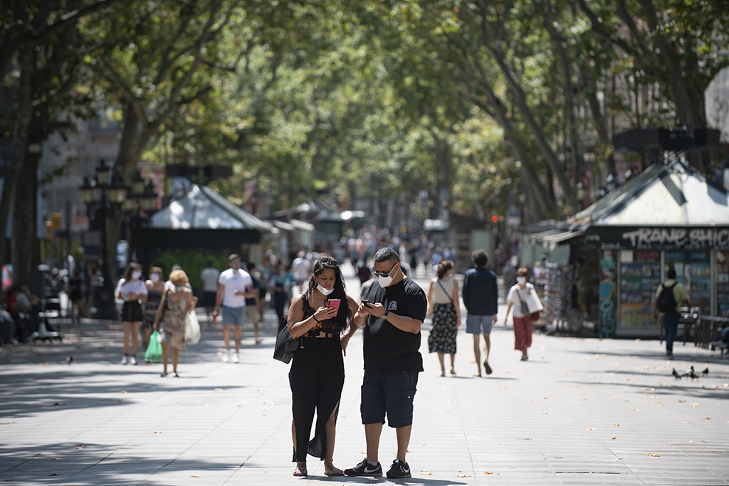 Einkaufsstraße "Las Ramblas" in Barcelona (Bild: Josep Lago/AFP)