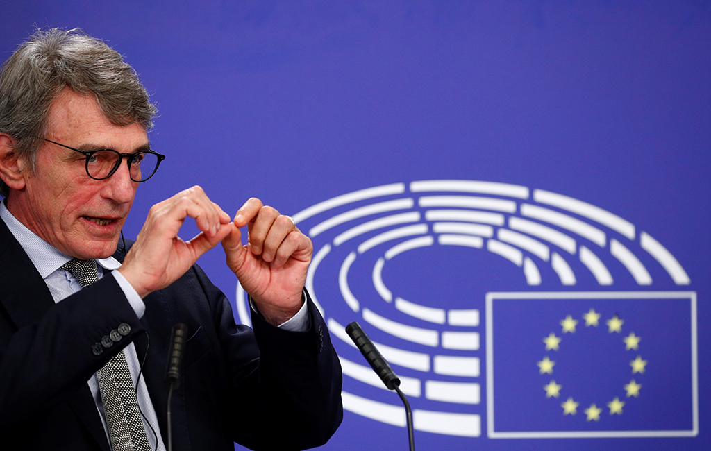 Europaparlaments-Präsident David Sassoli in Brüssel (Bild: François Lenoir/AFP)