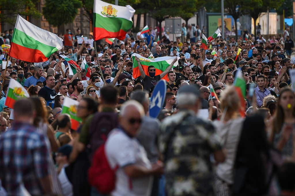 Proteste in Sofia (Bild: Nikolay Doychinov/AFP)