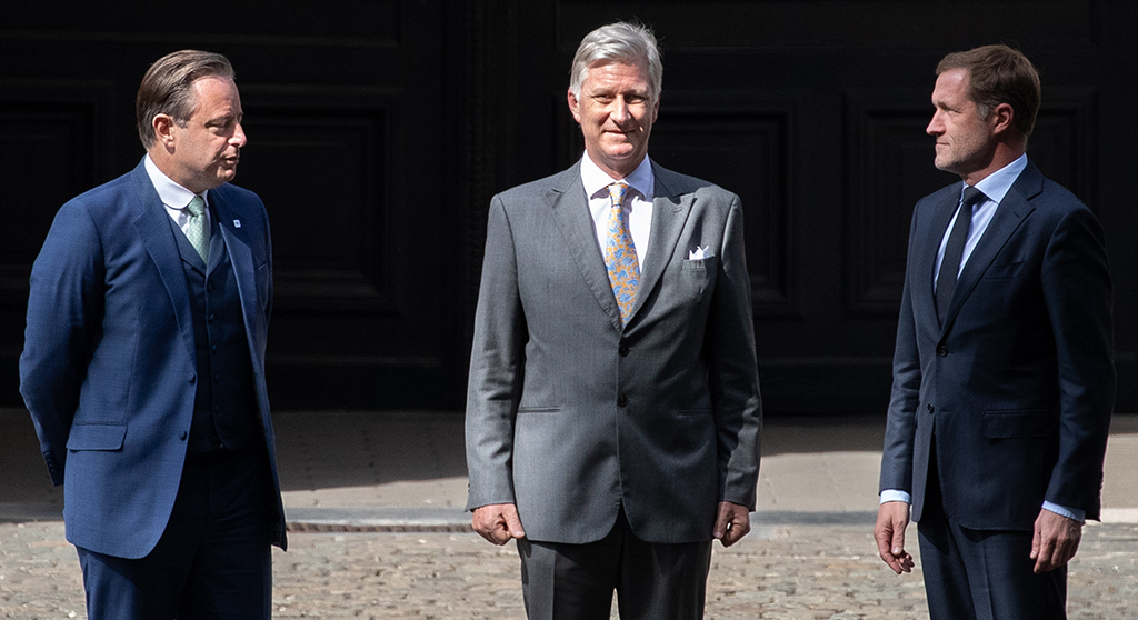 Bart De Wever, König Philippe und Paul Magnette (Bild: Benoit Doppagne/Belg)