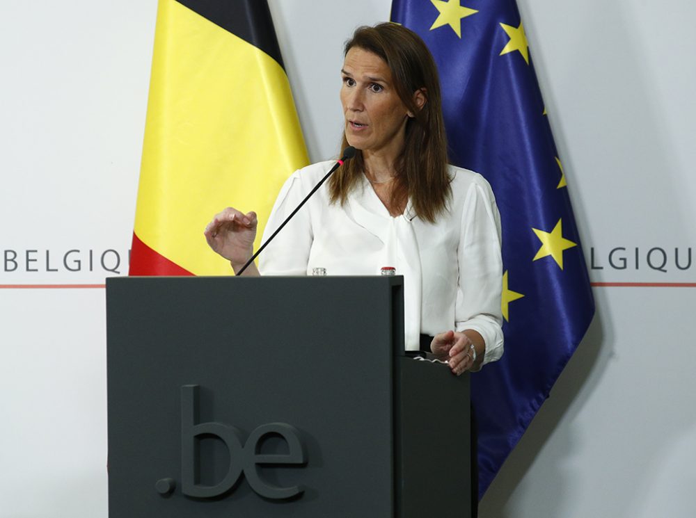 Premier Wilmès bei der Pressekonferenz im Anschluss an den Nationalen Sicherheitsrat (Bild: François Lenoir/Belga)