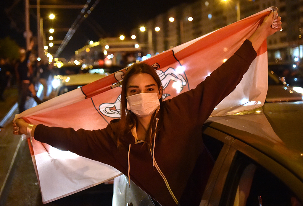 Protest in Minsk am 13. August (Bild: Sergei Gapon/AFP)