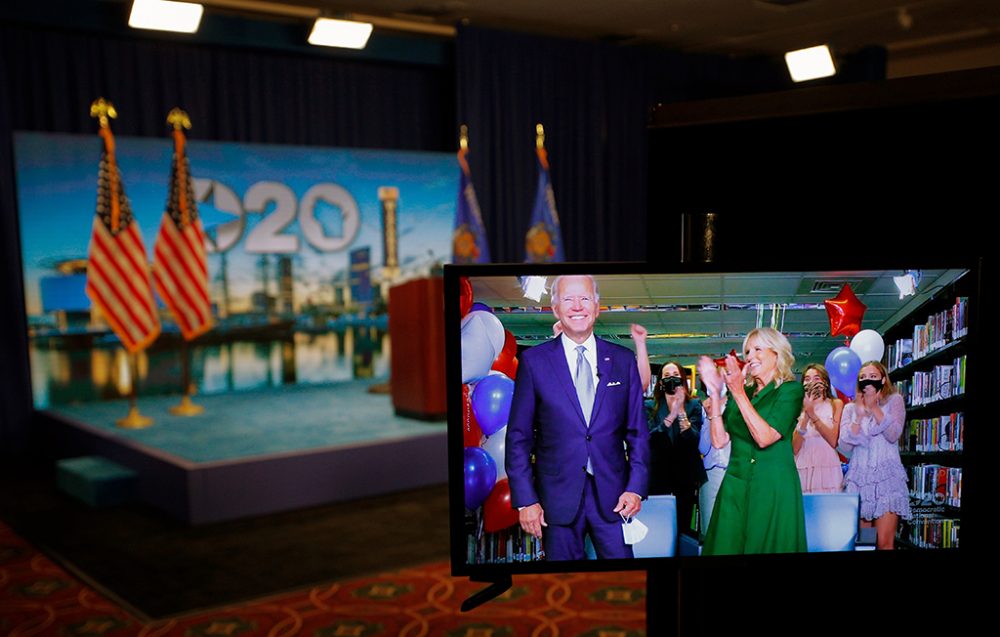 US-Demokraten nominieren Biden als Präsidentschaftskandidaten (Bild: Bryan Snider/Pool/AFP)