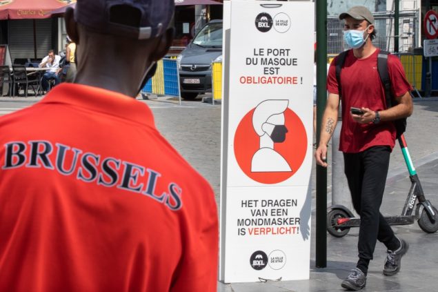 Maskenpflicht in Brüssel (Bild: Benoit Doppagne/Belga)