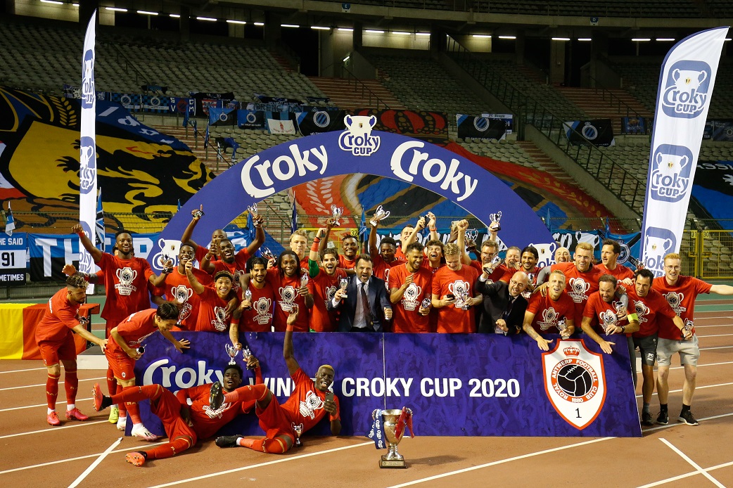 FC Antwerpen feiert den Pokalsieg (Bild: Bruno Fahy/Belga)