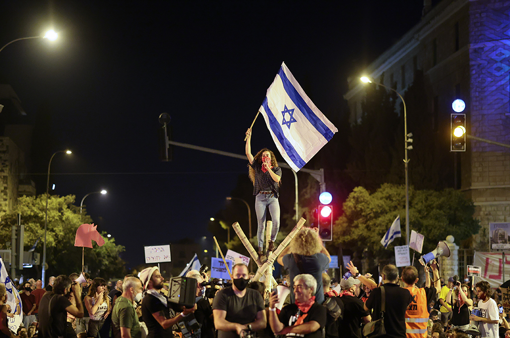 Proteste gegen Netanjahu am 29. August in Jerusalem (Bild: Emmanuel Dunand/AFP)