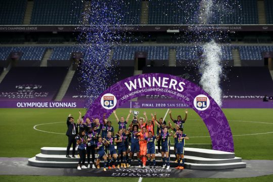 Die Damen von Olympique Lyon gewinnen die Champions League (Bild: Clive Brunskill/AFP)