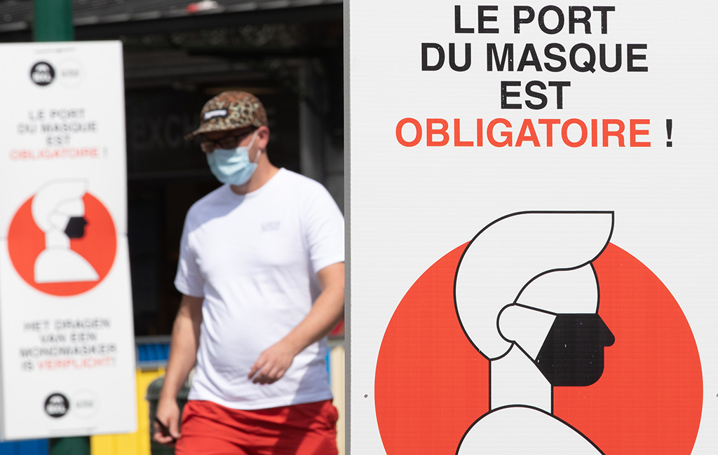In Brüssel gilt Maskenpflicht (Archivbild: Benoit Doppagne/Belga)