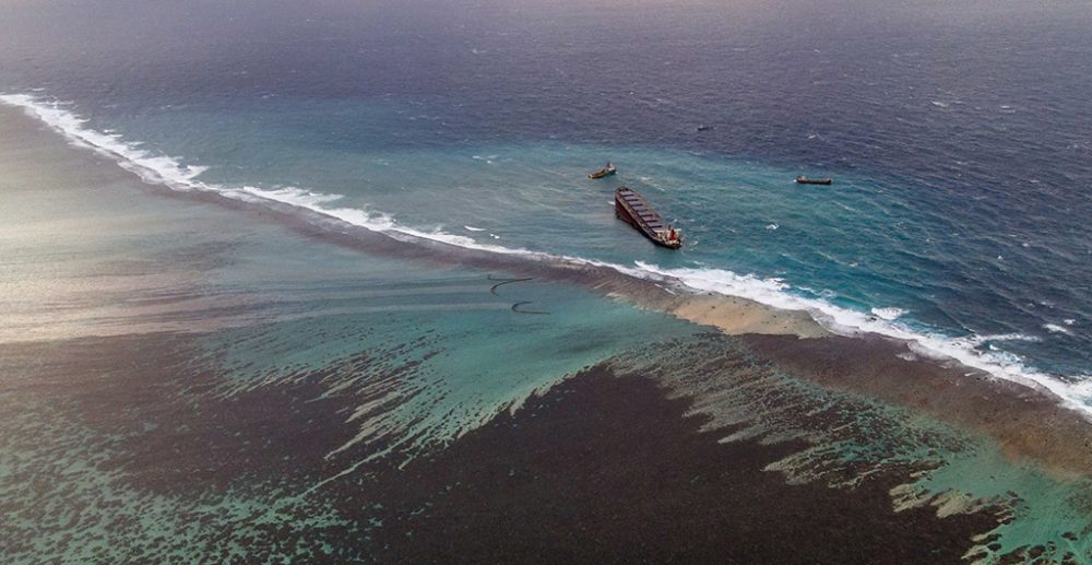 Ölkatastrophe auf Mauritius (Bild: AFP)