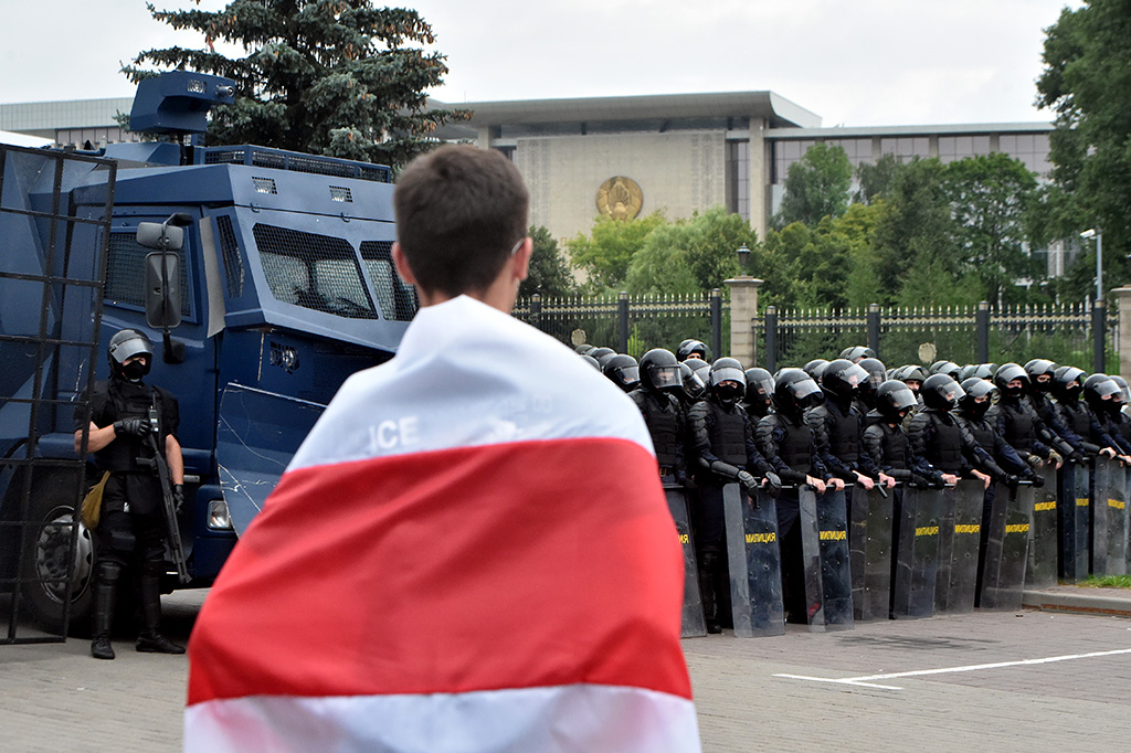 Proteste in Minsk am 23. August (Bild: Sergei Gapon/AFP)