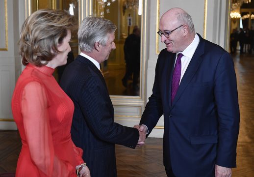 Phil Hogan im Januar 2020 beim Neujahrsempfang im Königlichen Palast in Brüssel (Bild: Eric Lalmand/Belga)