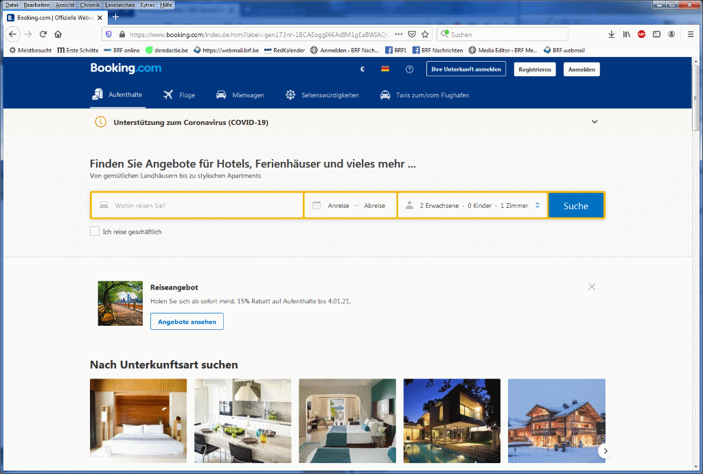 Booking.com (Screenshot: BRF)